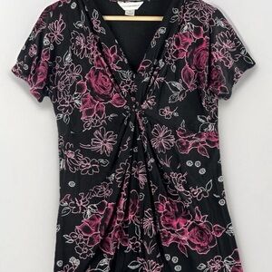 Y2K Christopher & Banks Women's Top Size 16 Floral Fairy Babydoll 90's 2000s